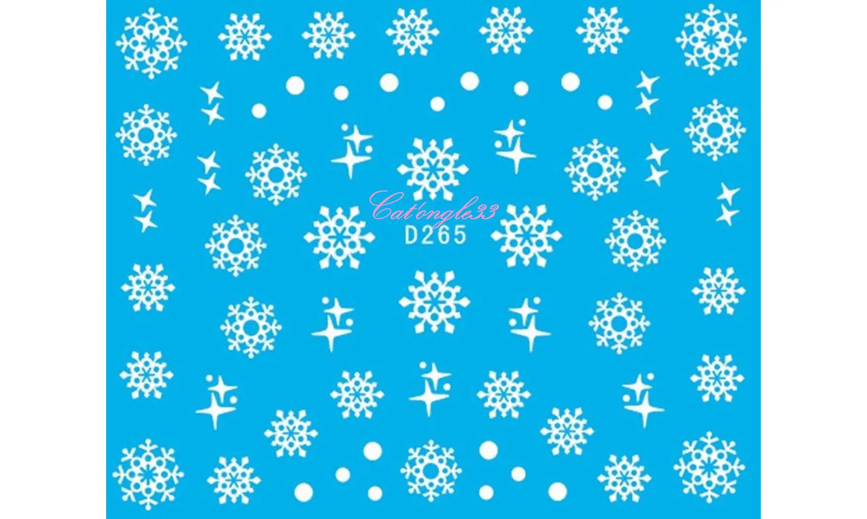 Water décal Noël D265 flocon étoile