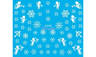 Water décal Noël D266 flocon ange