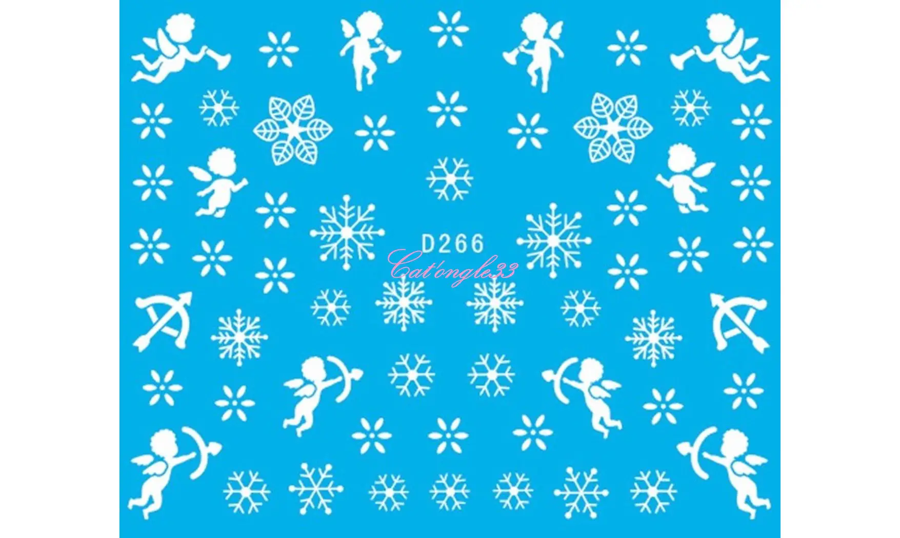 Water décal Noël D266 flocon ange