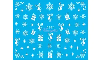 Water décal Noël D267 flocon cadeau