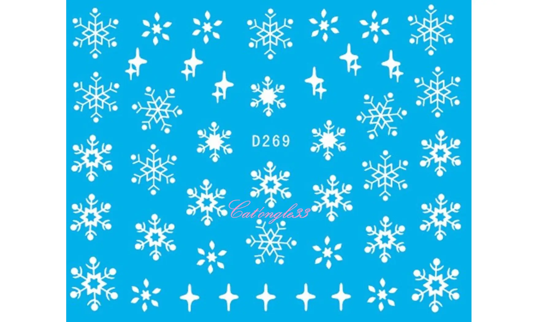 Water décal Noël D269 flocon étoile