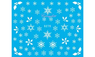 Water décal Noël D270 flocon houx