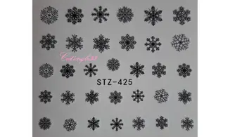 Water décal Noël STZ-425 flocon noir