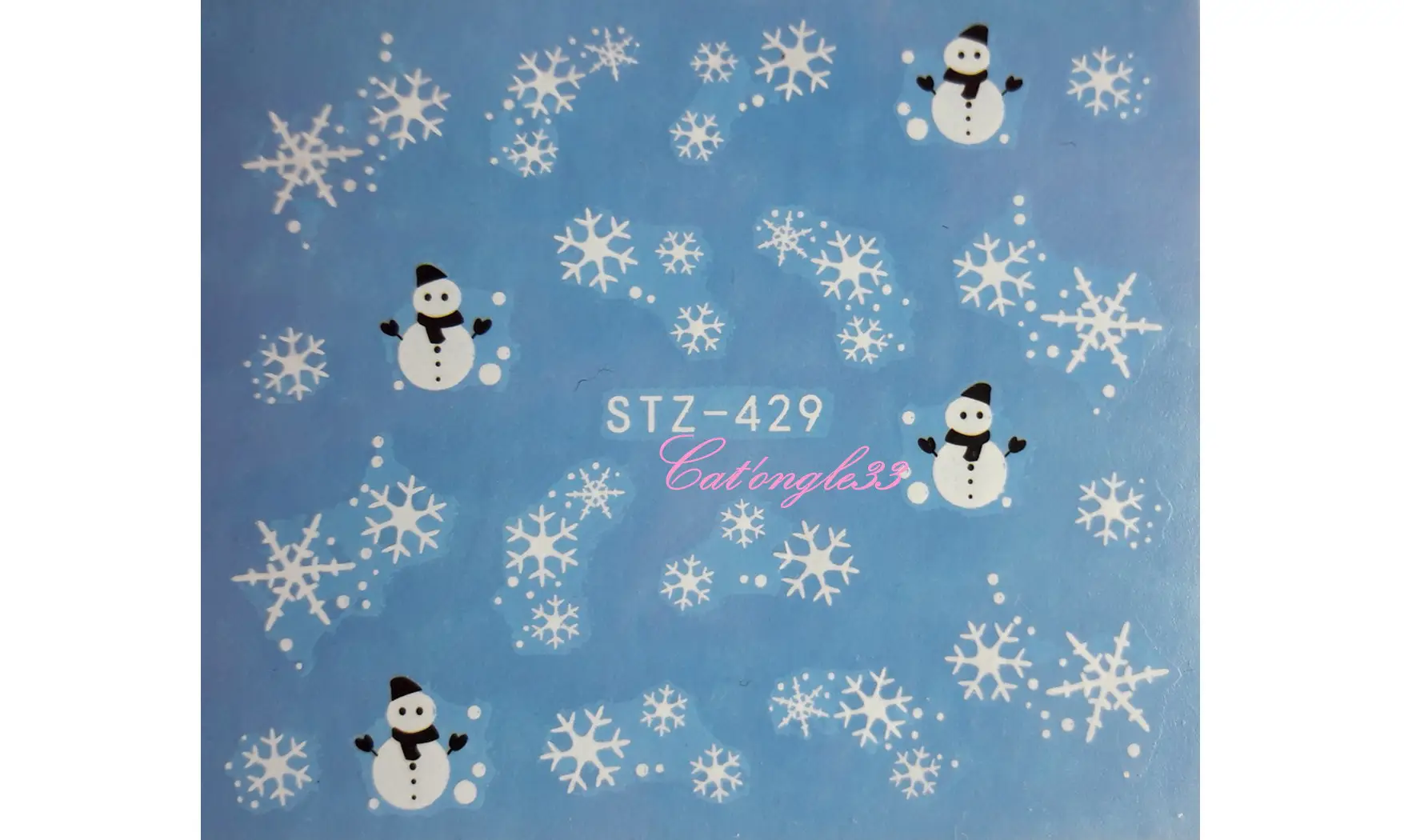 Water décal Noël STZ-429 bonhomme neige