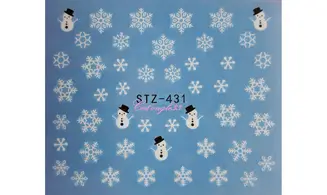 Water décal Noël STZ-431 flocon blanc