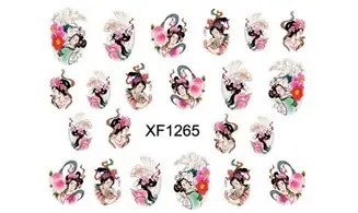 Water décal geisha chinois XF1265