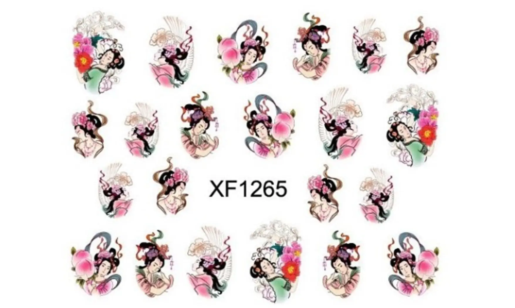 Water décal geisha chinois XF1265