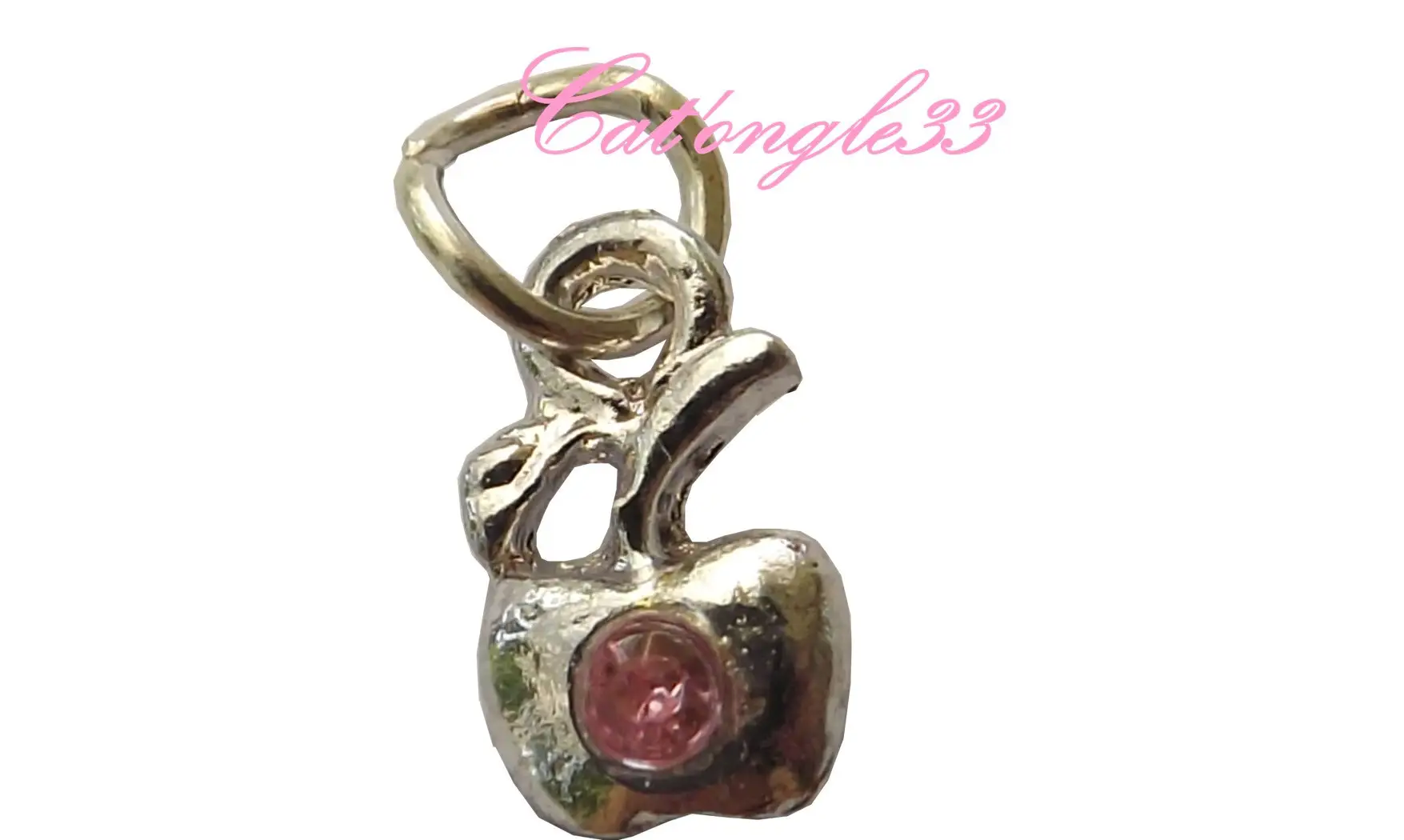 Piercing pomme rose clair nail art