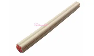 Baton fimo fleur blanche rose