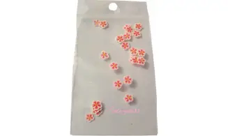 Sachet de fimo fleurs blanche rose