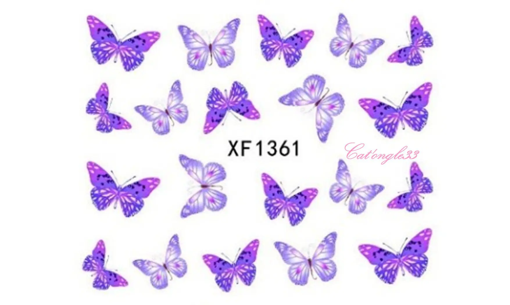 Water decal papillon STZ-017 ou XF1361