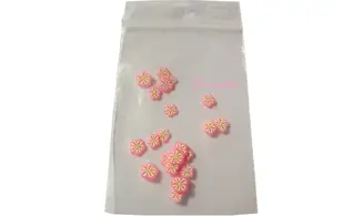 Sachet de fimo fleur rose blanche 1 trai