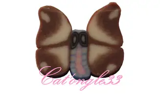 Baton fimo papillon marron