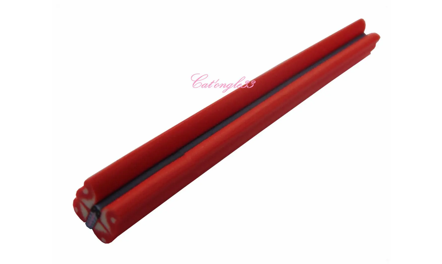 Baton fimo papillon rouge