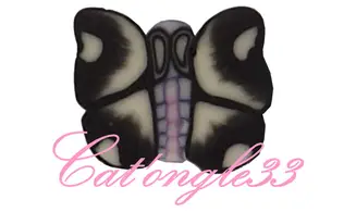 Baton fimo papillon noir
