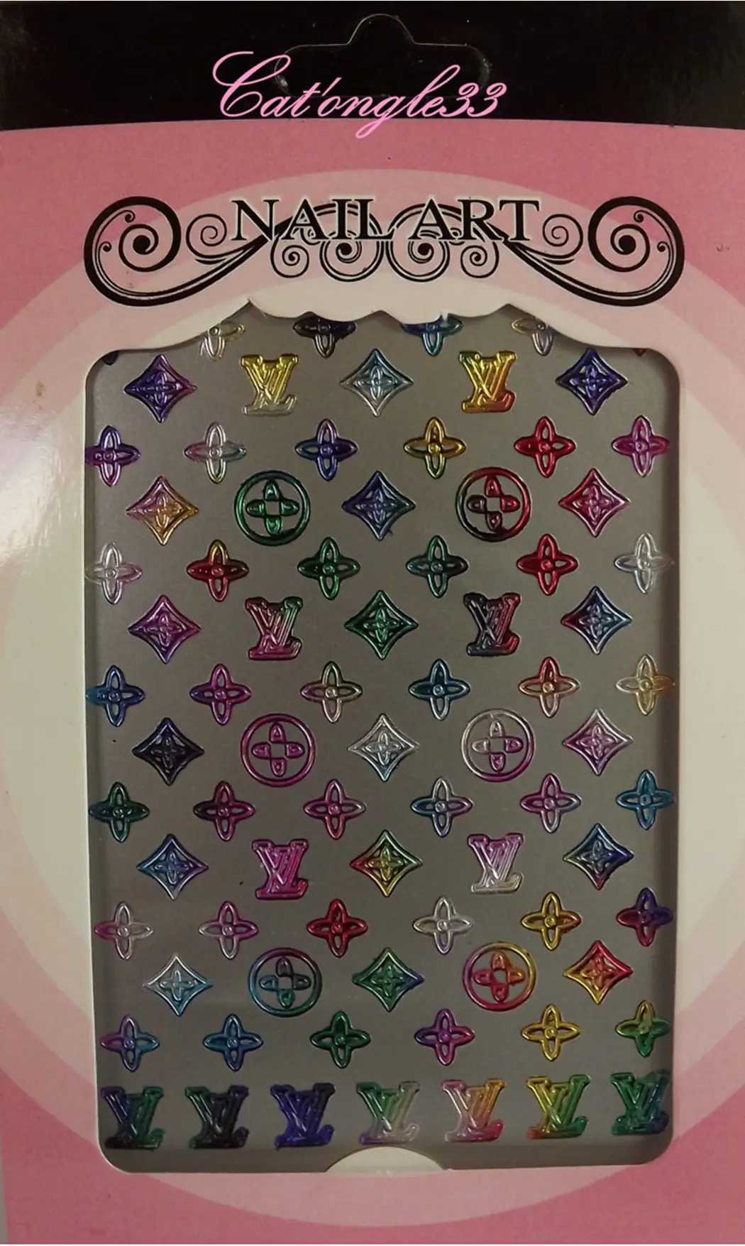 Stickers peel off LV