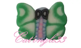 Baton fimo papillon vert