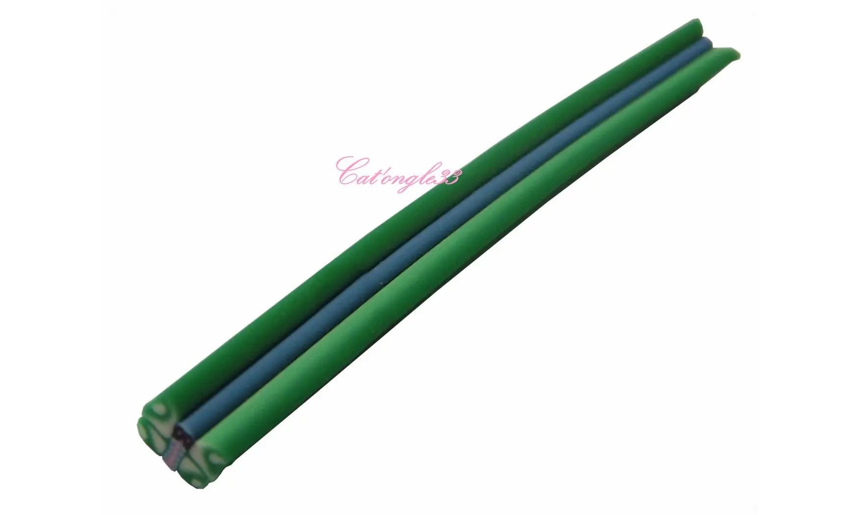 Baton fimo papillon vert