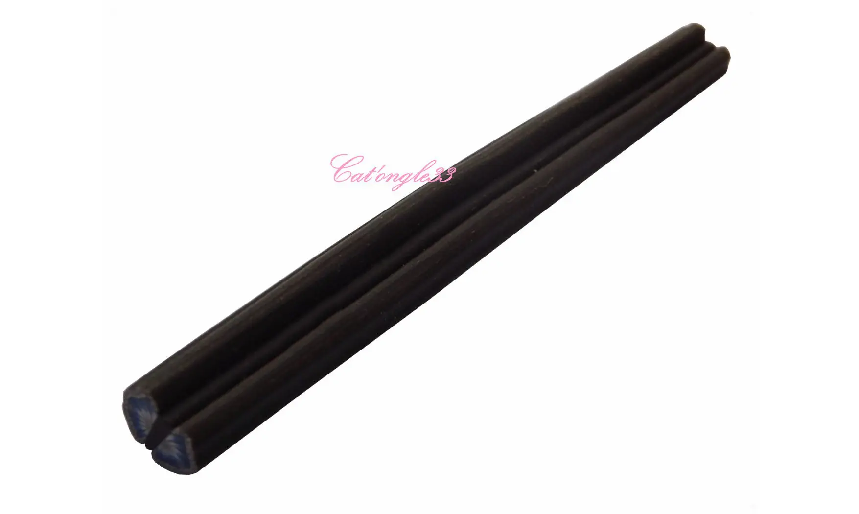 Baton fimo papillon noir, gris, bleu