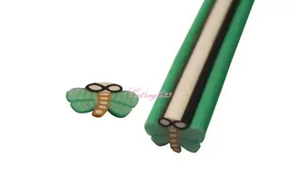 Baton fimo libellule verte
