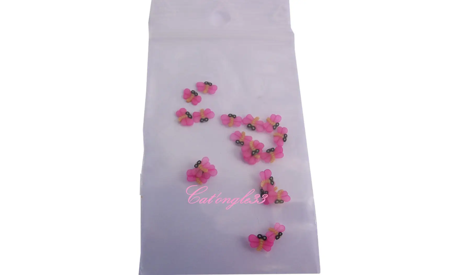 Sachet de fimo libellule rose