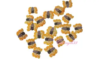 Sachet de fimo papillon orange