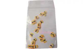 Sachet de fimo papillon orange