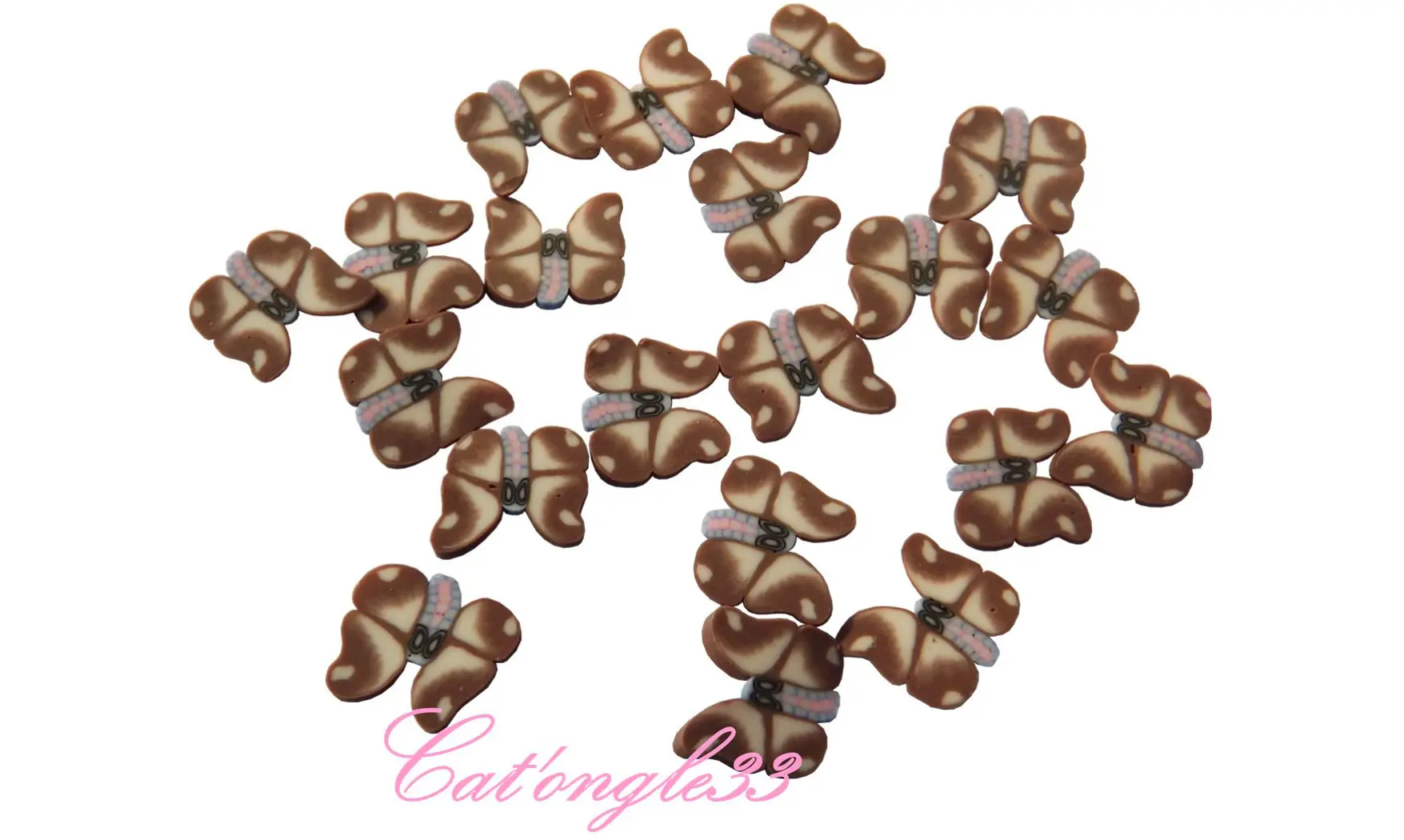 Sachet de fimo papillon marron