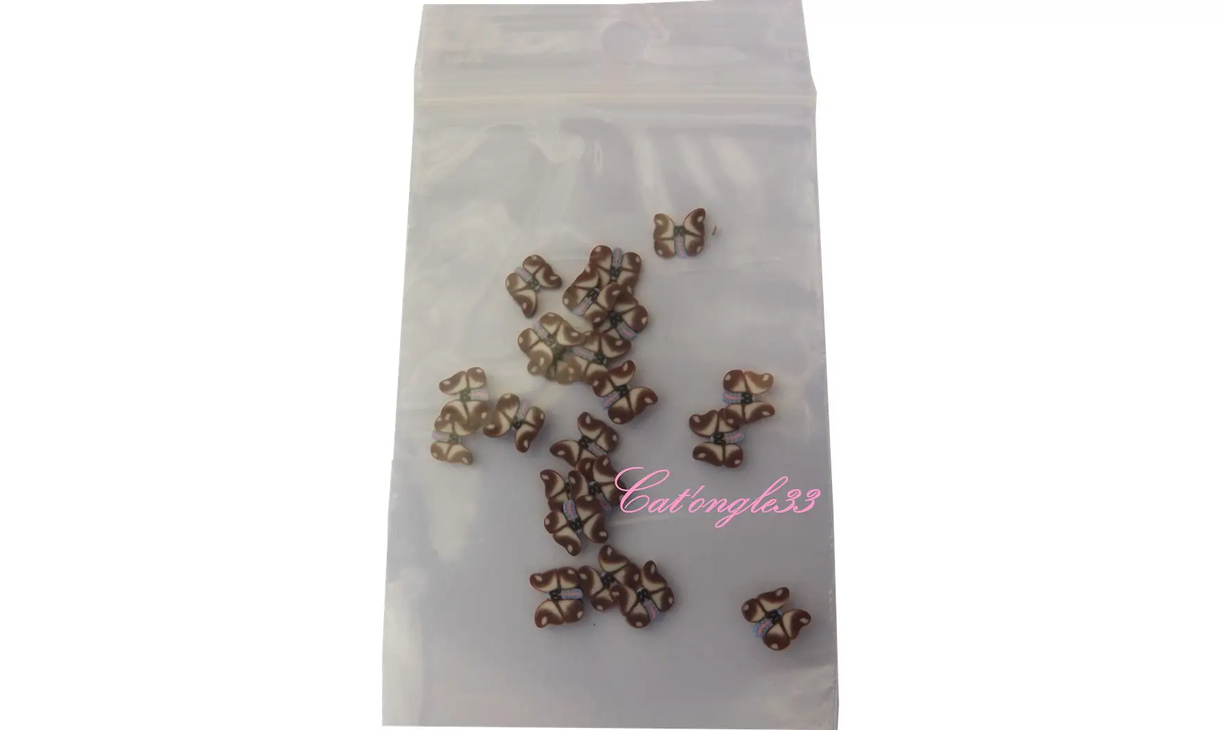 Sachet de fimo papillon marron