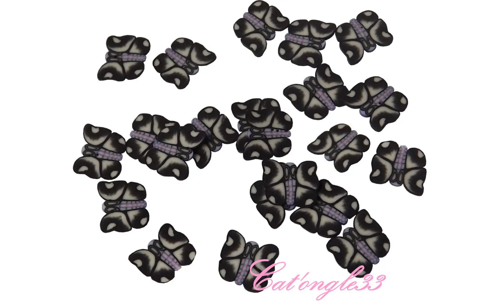 Sachet de fimo papillon noir
