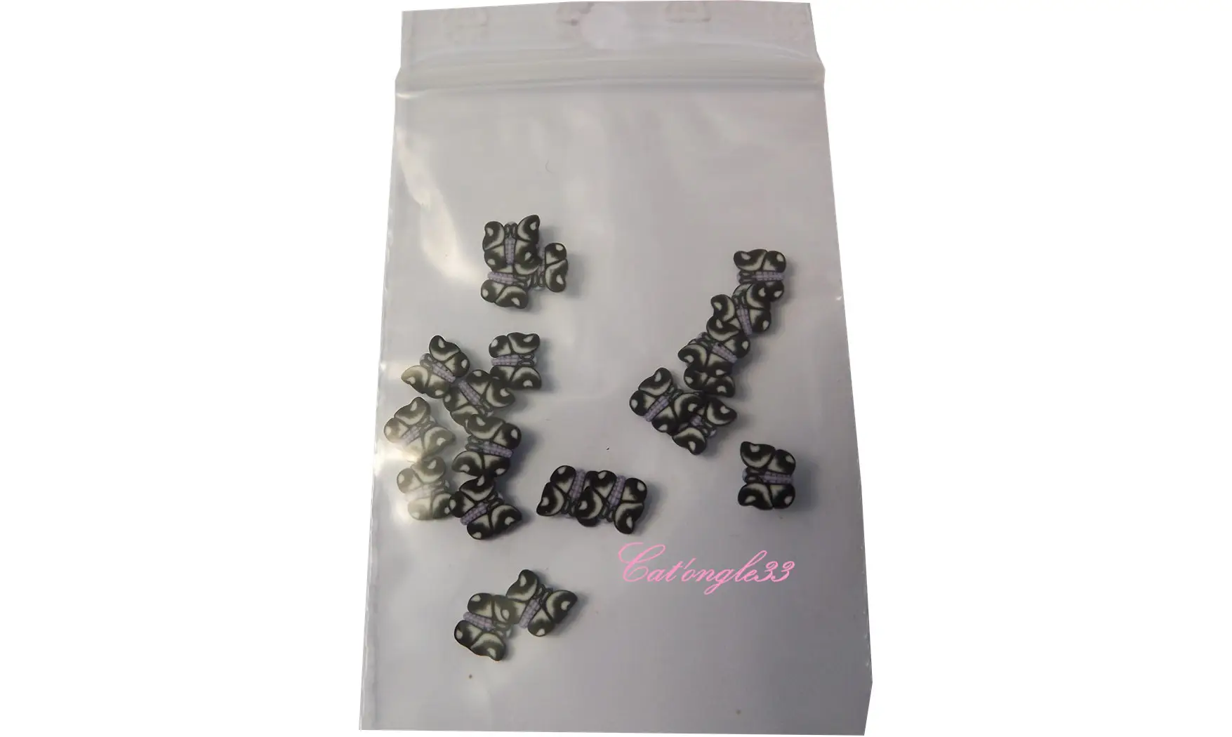 Sachet de fimo papillon noir