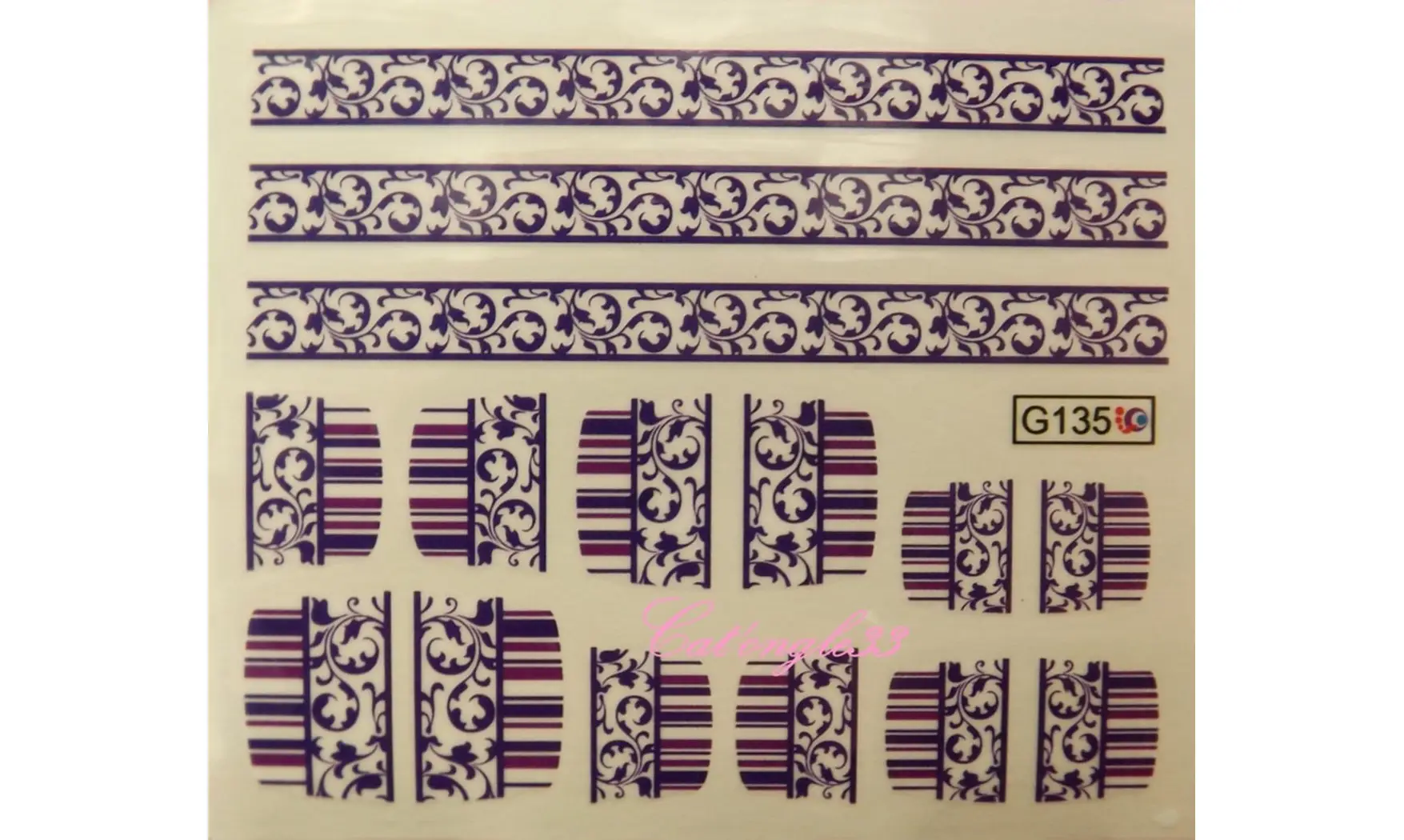 Water décal french violette G135