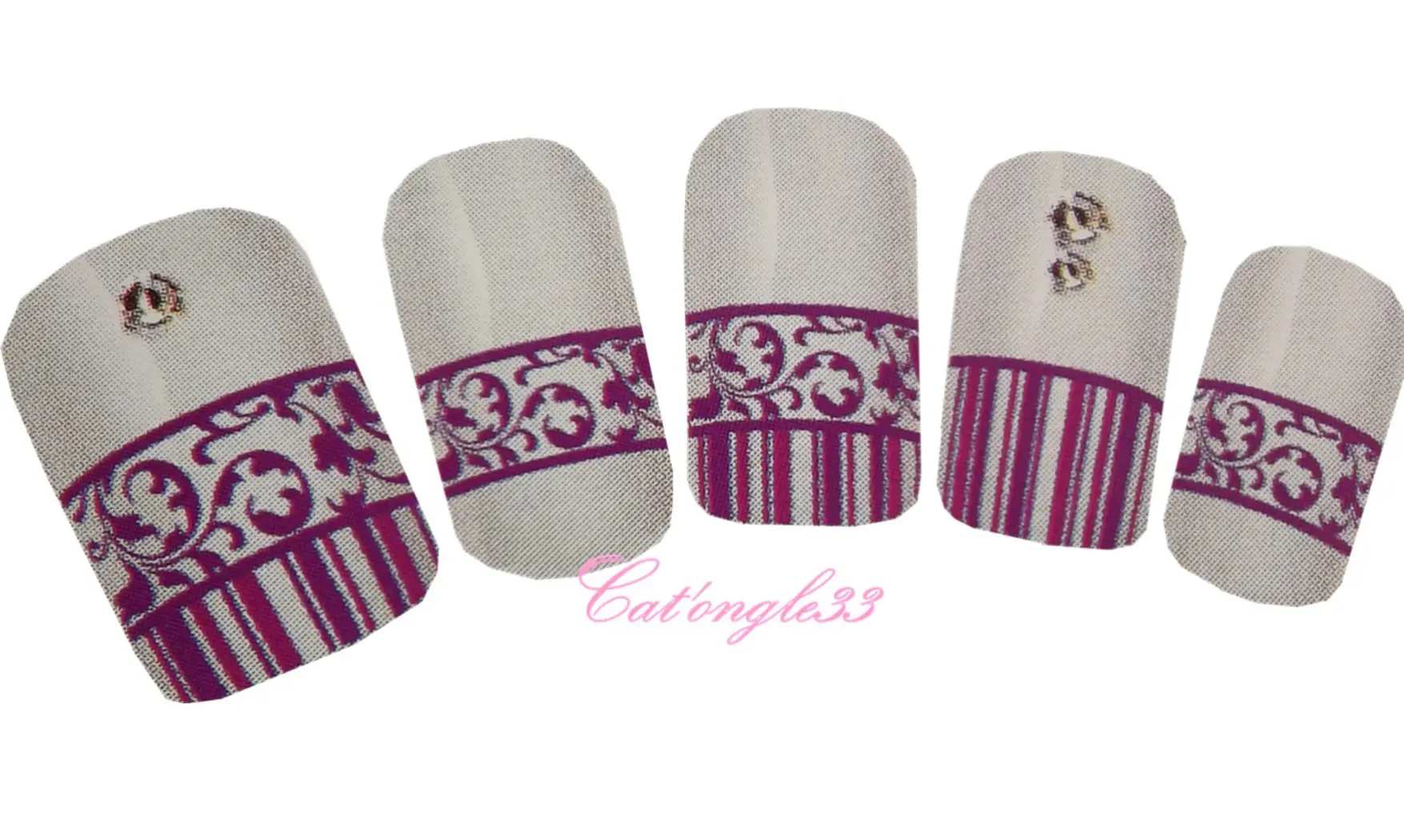Water décal french violette G135