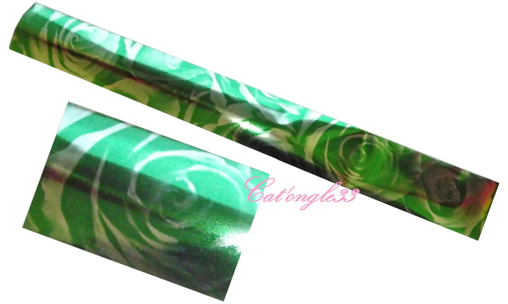 Foils rose verte nail art 20 cm