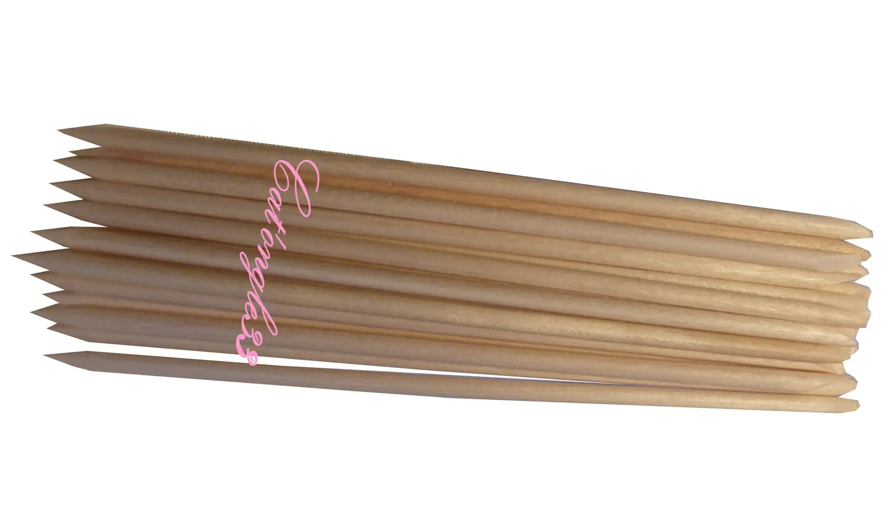 20 batons bois pousse cuticule 15cm