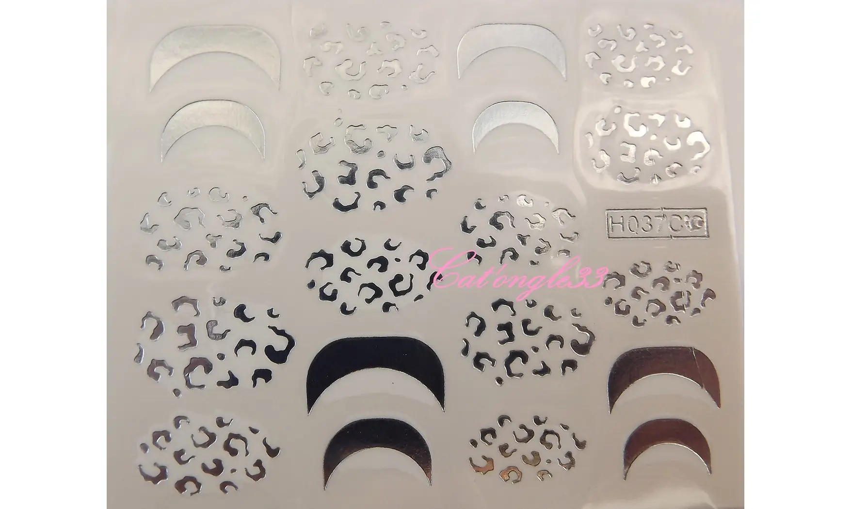Water décal tache french argent H037Cs