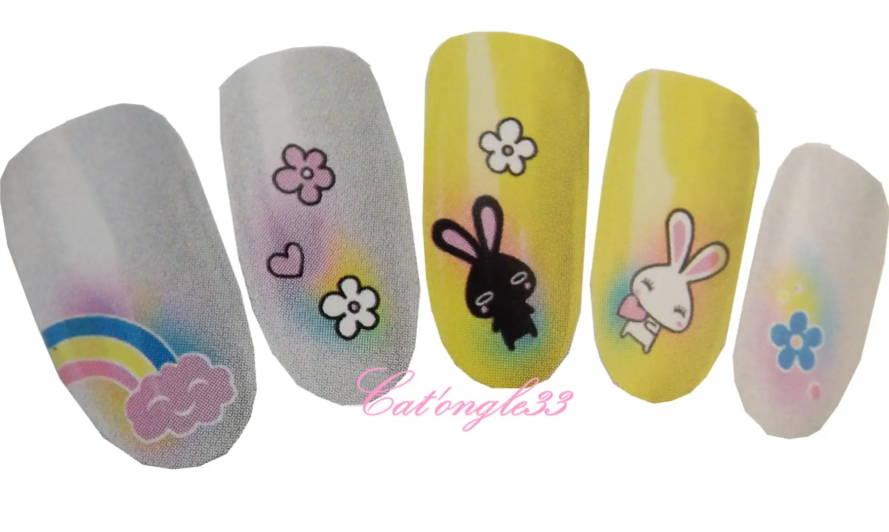 Water décal lapin T101