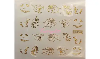 Water decal araignée or C049g