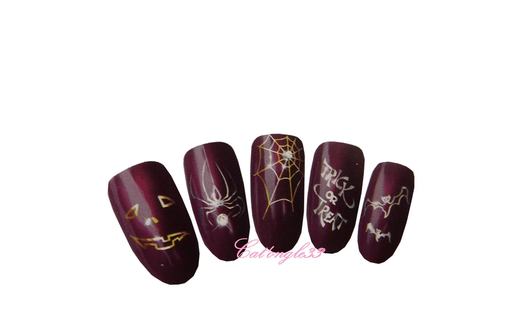 Water decal araignée argent C049s