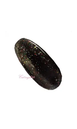 Vernis semi permanent noir paillette mul
