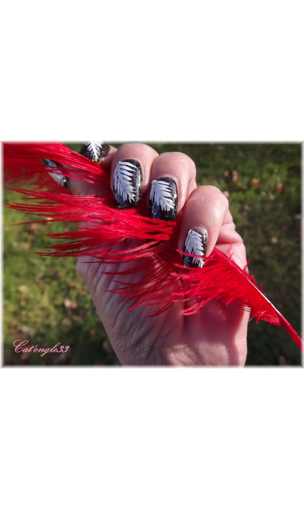 Vernis semi permanent noir paillette mul