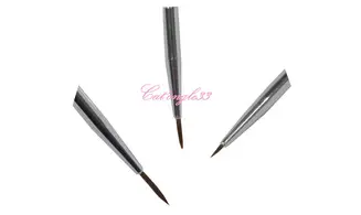 Lot de 3 pinceaux nail art fin