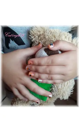 Mini vernis orange scintillant néon