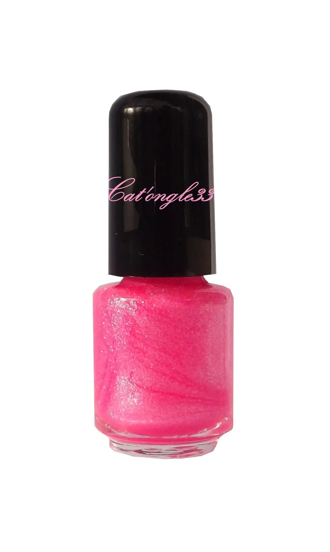 Mini vernis rose scintillant néon