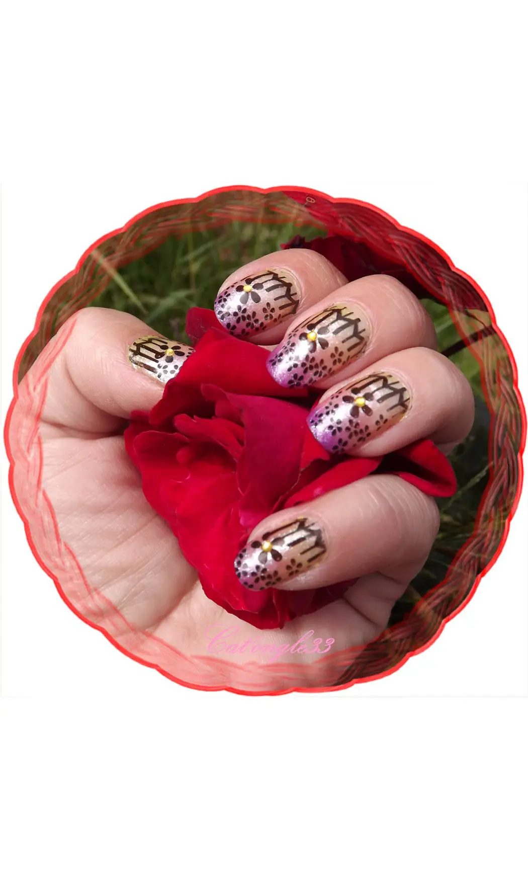 Mini vernis rose scintillant néon