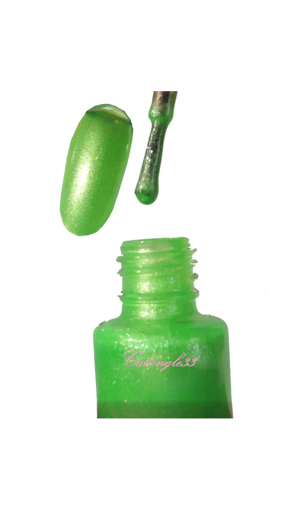 Mini vernis vert scintillant néon