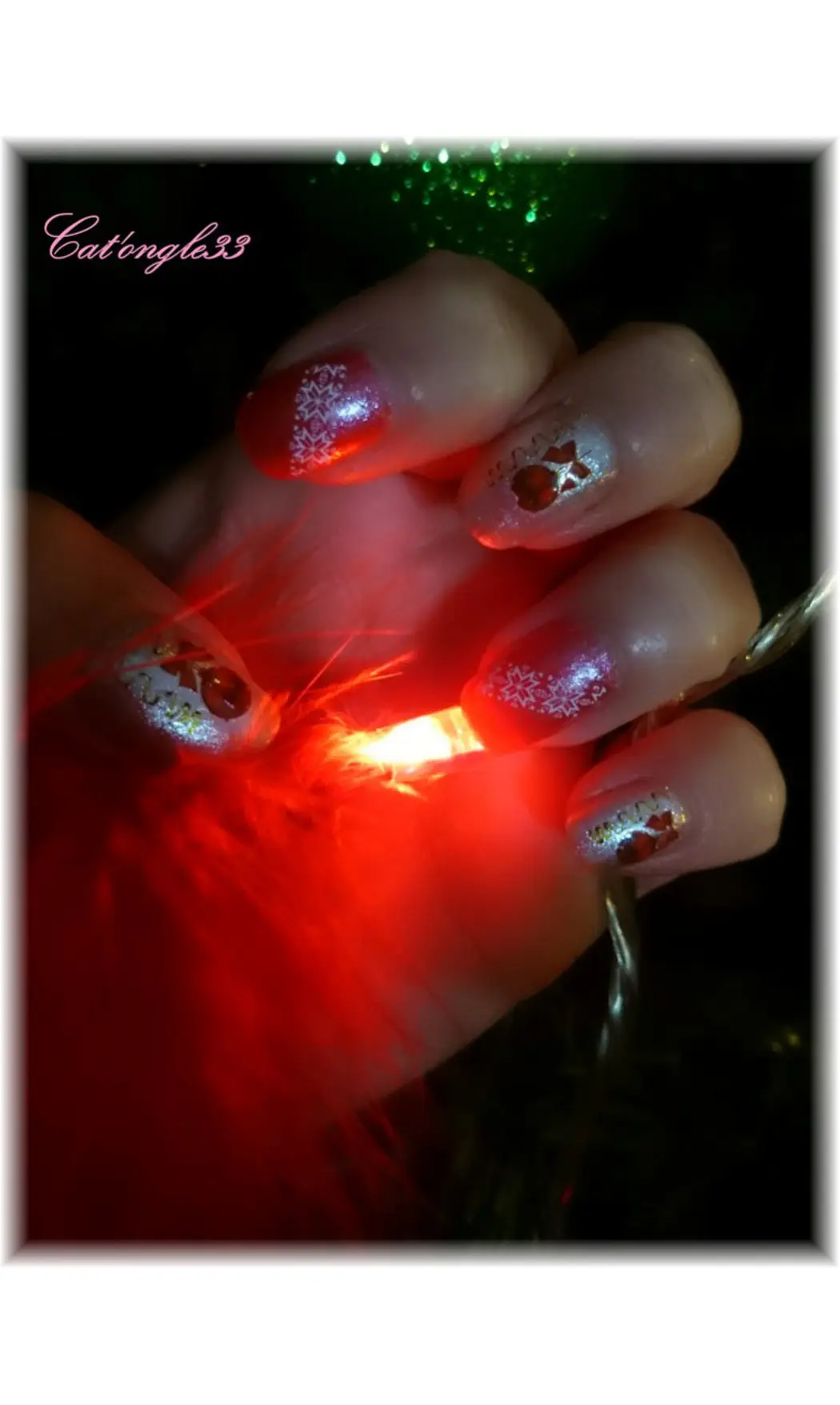 Mini vernis rouge scintillant