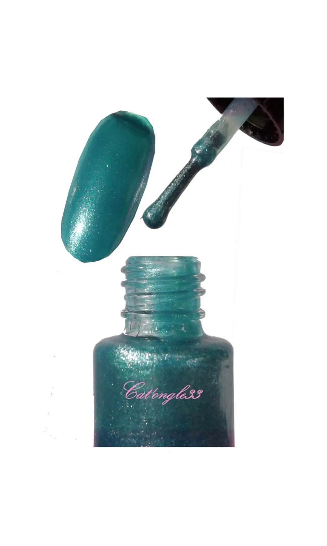 Mini vernis turquoise scintillant