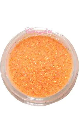 Paillettes fines néon orange clair nail