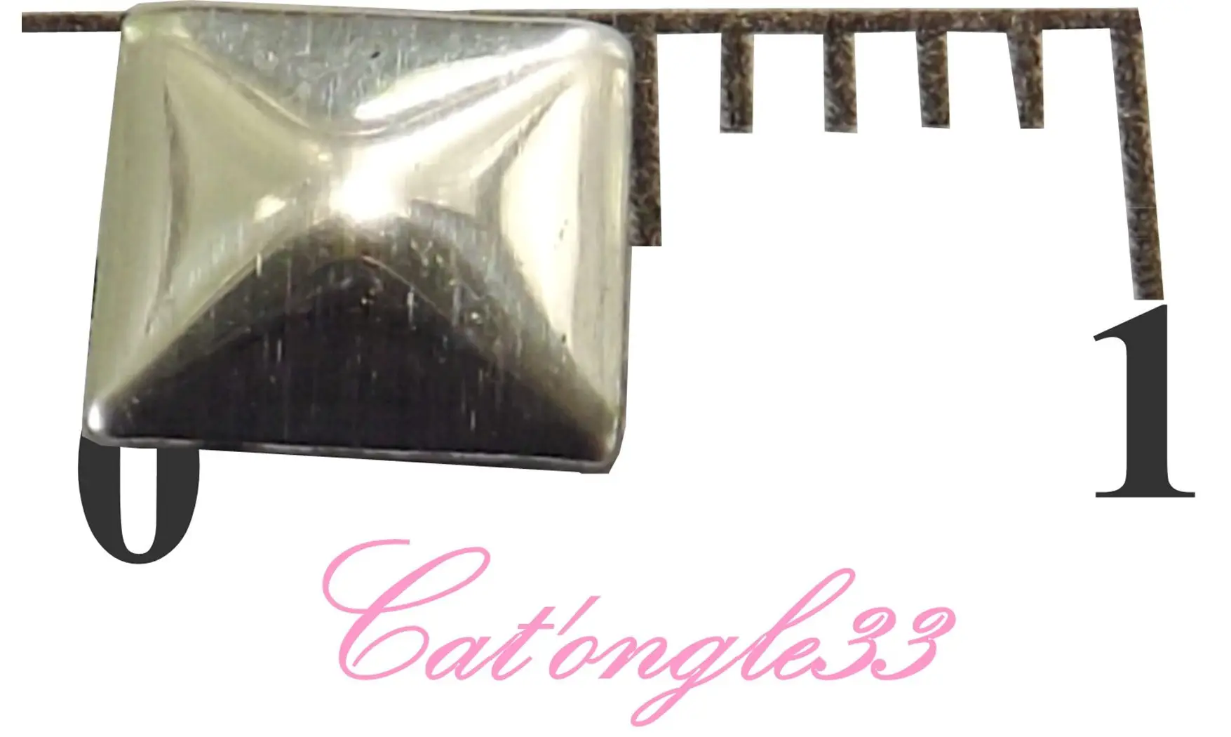Studs carré 5mm argent